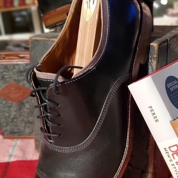 Johnston & Murphy Cap Toe Charcoal/Black 10.5 - Picture 4 of 7